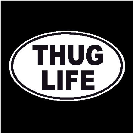Thug Life Oval Decal