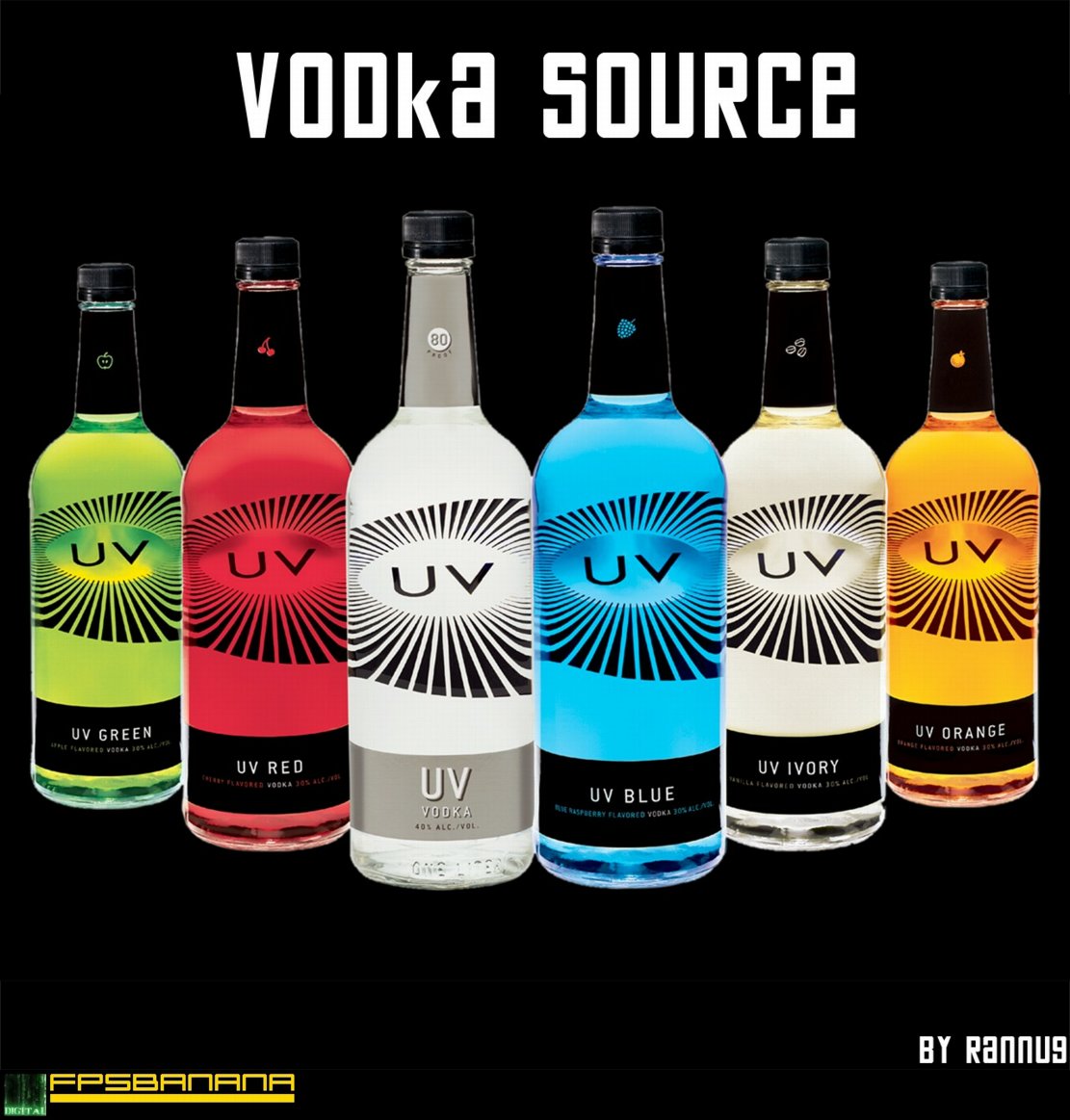 UV Vodka Bottle Collection Sticker