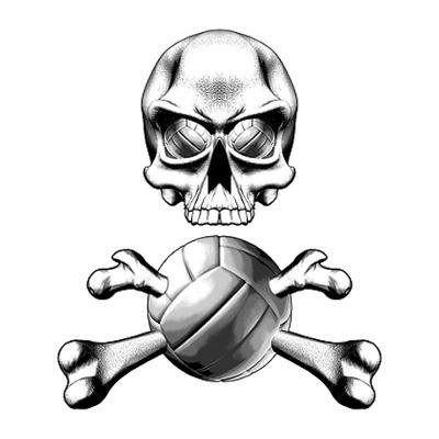 Volleyball Skull Wall Decal
