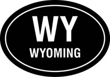 Wyoming Oval Decal