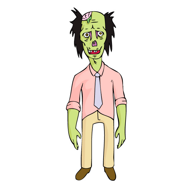 Walking Dead Zombie Sticker 44
