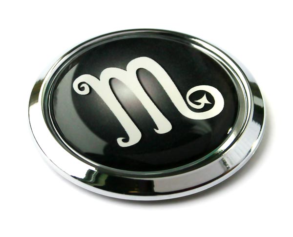 Zodiac Scorpio 3D Adhesive Chrome Auto Emblem