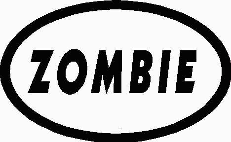 Zombie Oval Decal
