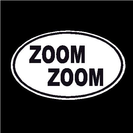Zoom Zoom Oval Decal