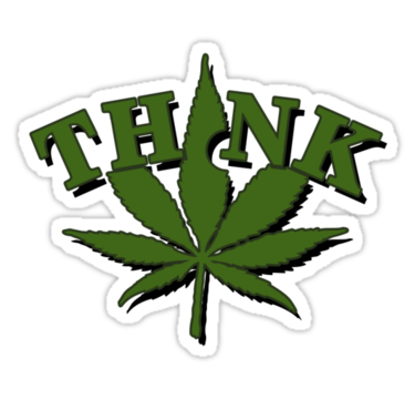 think weed sticker