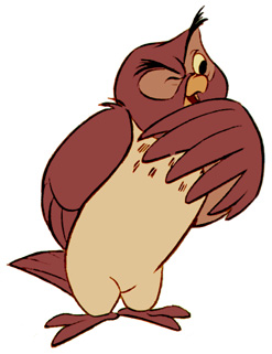 winnie pooh cartoon owl sticker