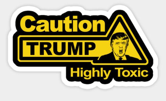 TRUMP Caution Trump Sticker