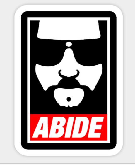 The Big Lebowski Abide Sticker 2