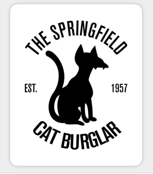 The Springfield Cat Burglar Sticker