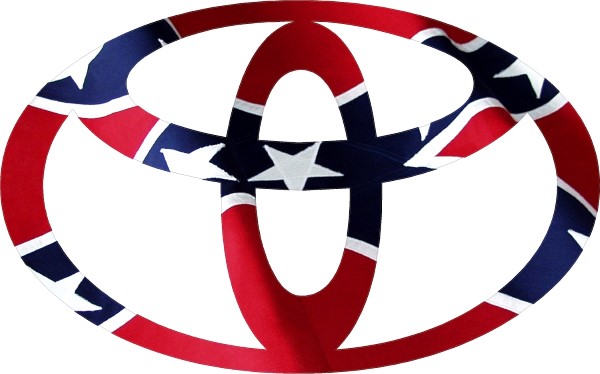 Toyota_logo REBEL FLAG sticker