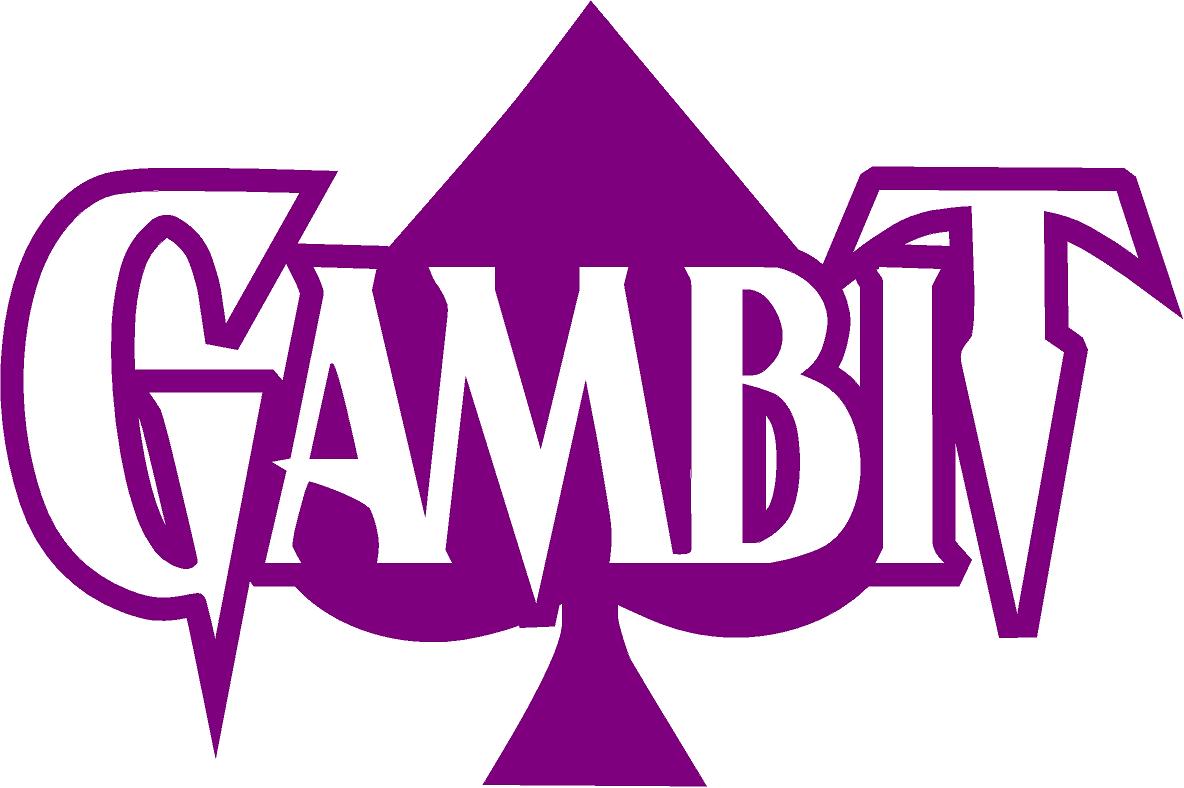 Xmen GAMBIT text Logo die cut decal 3