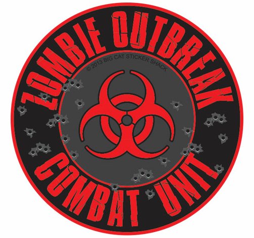 ZOMBIE OUTBREAK BIO COMBAT UNIT STICKER