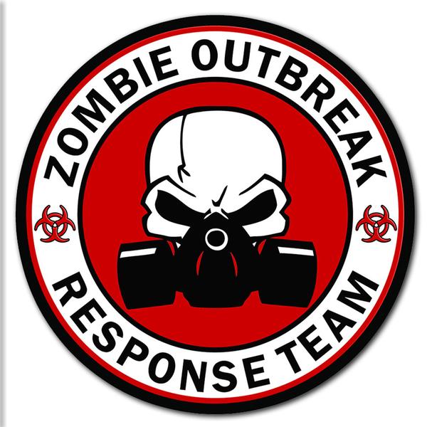 ZOMBIE RESPONSE STICKER as displayed 3