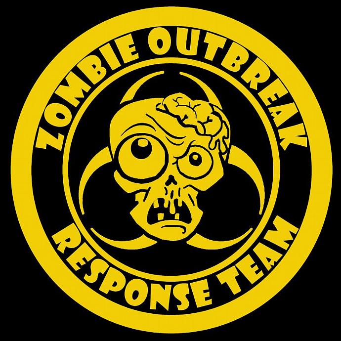 ZOMBIE RESPONSE STICKER as displayed 4