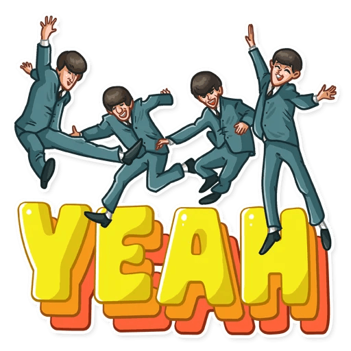 the beatles music group sticker 6