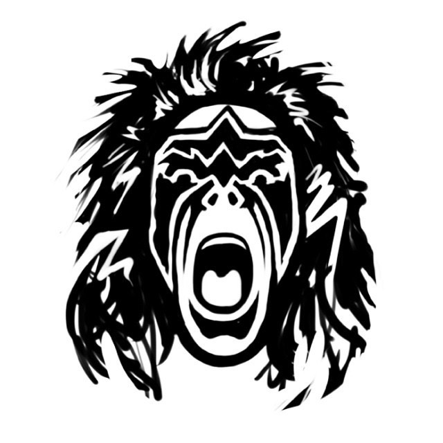 ultimate warrior wrestler die cut celeb  decal