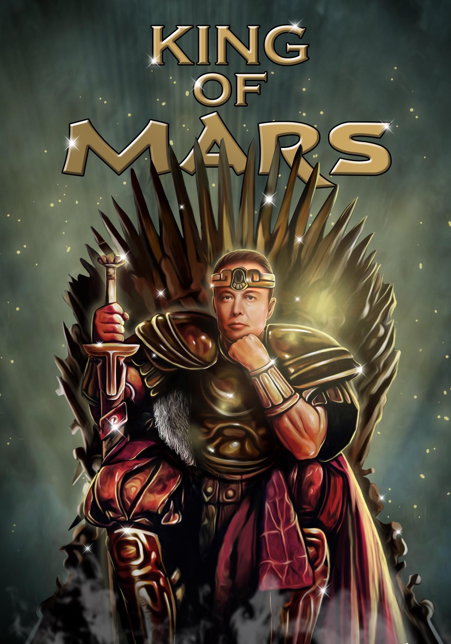 ELON AI KING OF MARS ELON STICKER