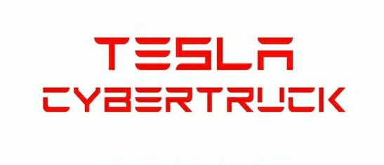 TESLA BRAND DECALS 1 cybertruck