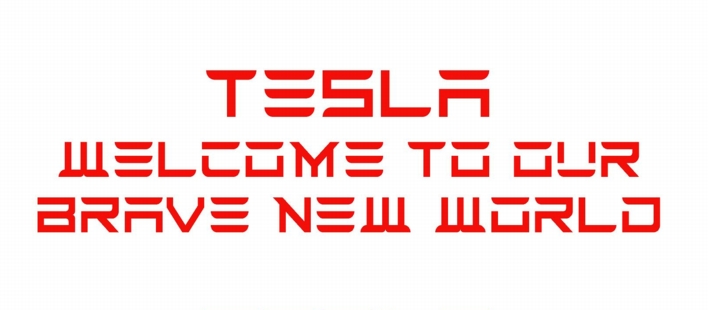 TESLA BRAND DECALS 2 brave new world