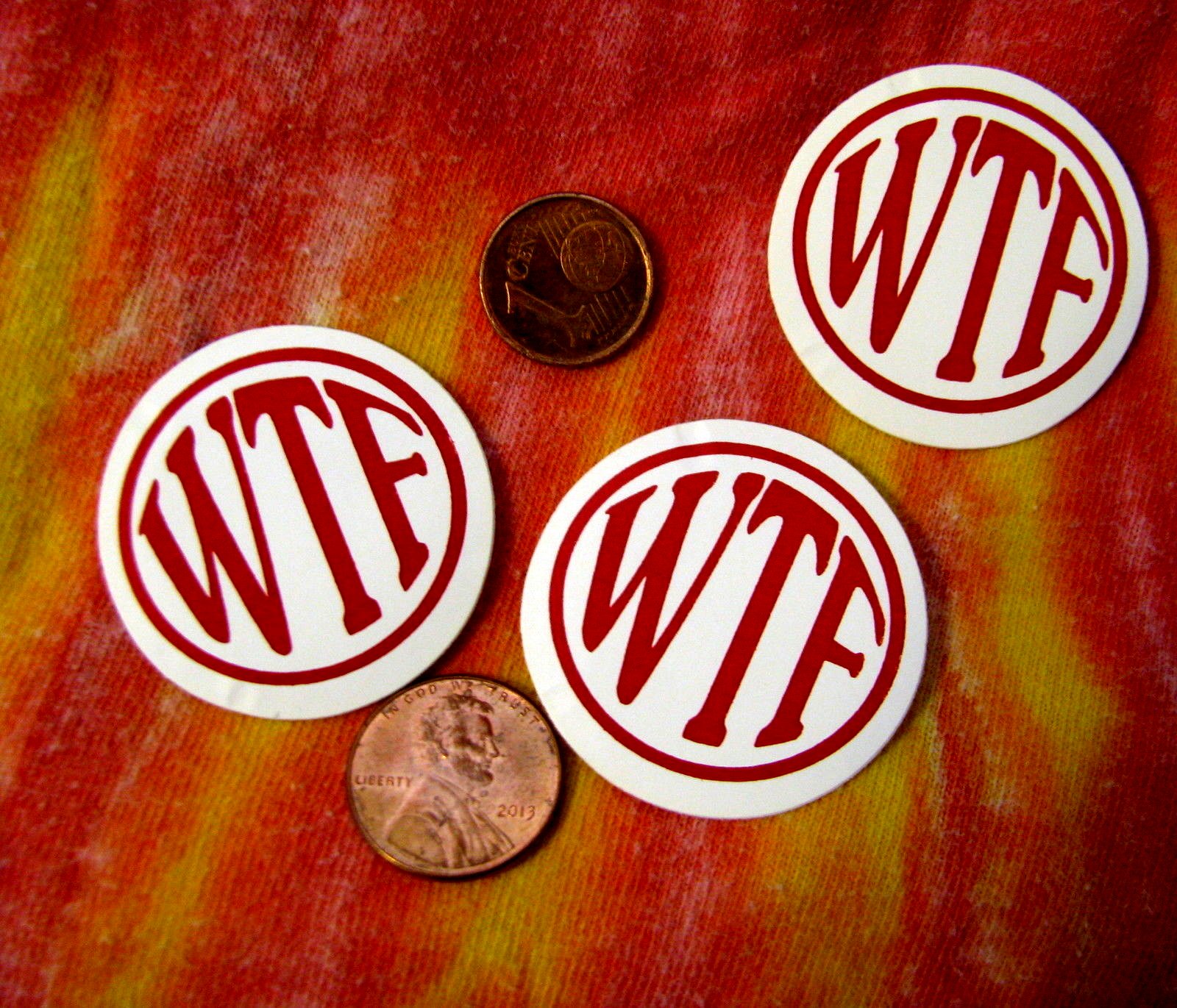 WTF tiny round rebel stickers set of 21