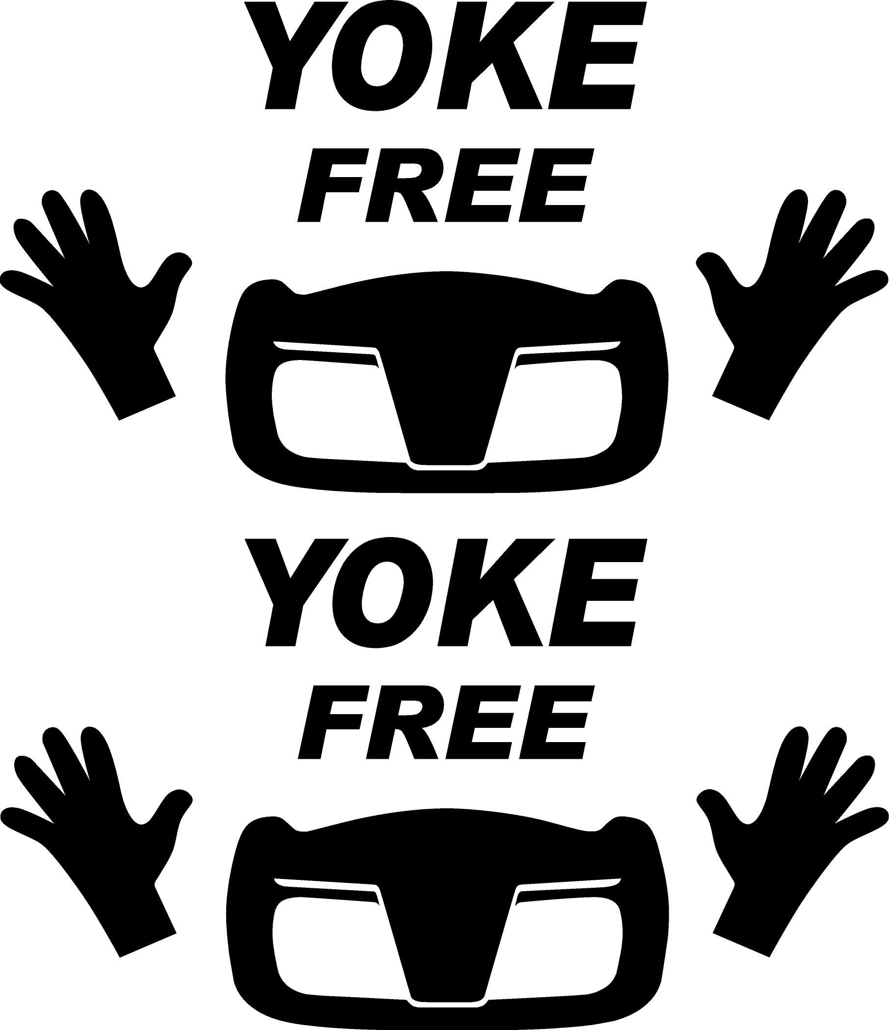 YOKE FREE TESLA DIECUT FUNNY DECAL SET 2