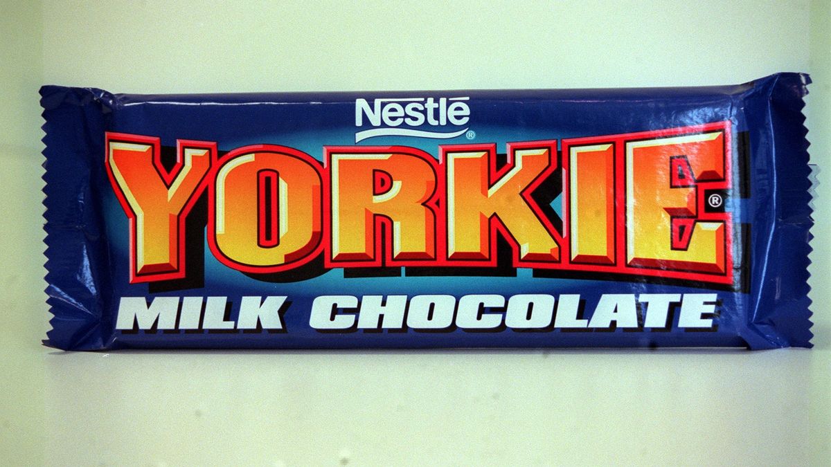 Yorkie-Milk Chocolate CANDY BAR STICKER
