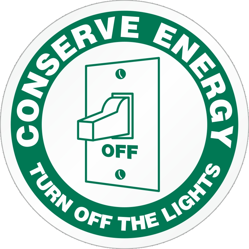 turn-off-sticker conserve recycle sticker