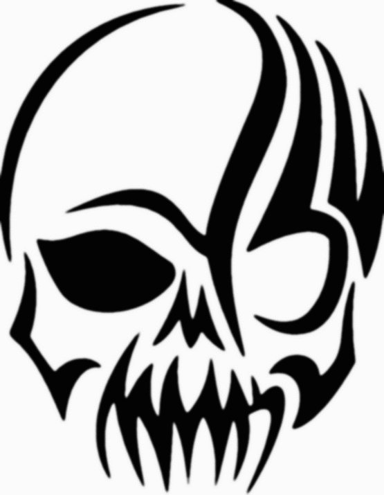 Tribal Skull Decal