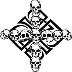 Tribal Skull Vinyl Decal 04