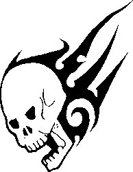 Tribal Skull Vinyl Decal 10