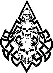 Tribal Skull Vinyl Decal 25
