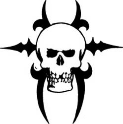 Tribal Skull Vinyl Decal 34