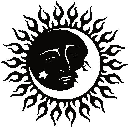 Tribal Sun and Moon Decal