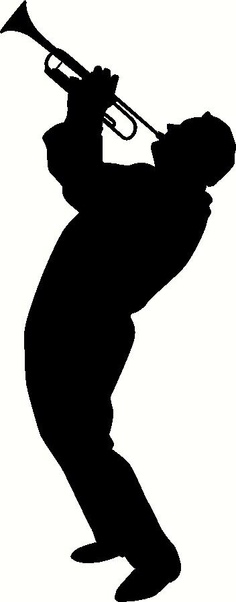 Trumpet Player Silhouette Decal