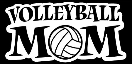Volleyball MOM Window or Wall Sticker 4