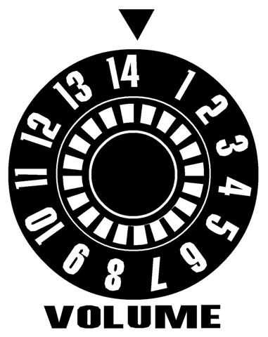 Volume Knob Vinyl Die Cut Decal