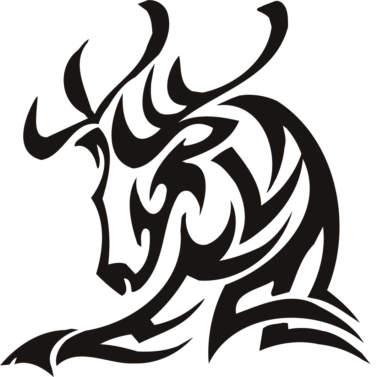 tribal deer decal