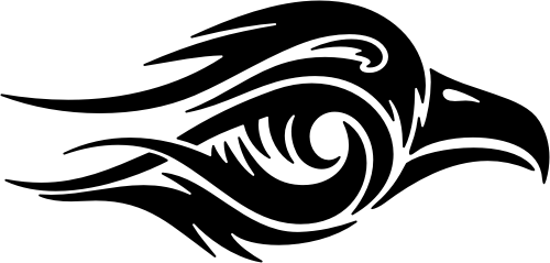 tribal eagle die cut car decal