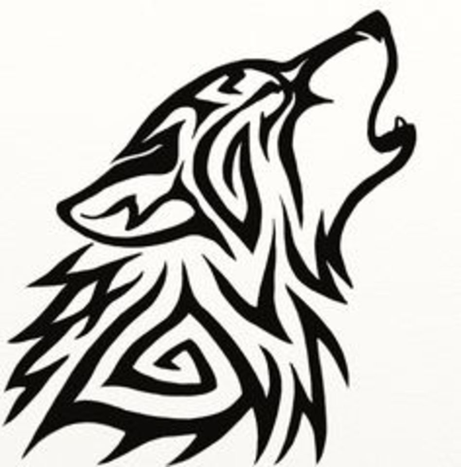tribal wolf decal
