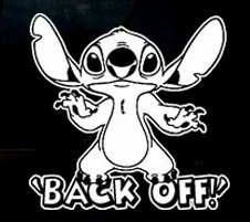 STITCH BACK OFF Decal Sticker