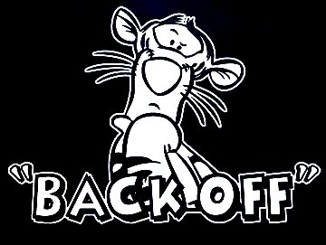 Tigger Back Off Decal Sticker