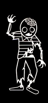 Walking_Dead_Zombie_Diecut Sticker BOY