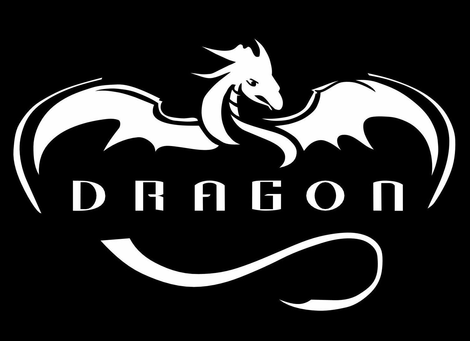 space-x DRAGON logo die cut vinyl decal