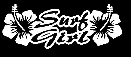 surf girl decal