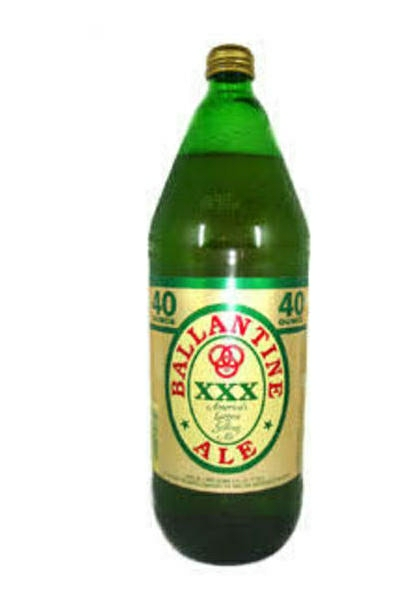 ballantine-ale-40 OZ BEER BOTTLE SHAPED STICKER