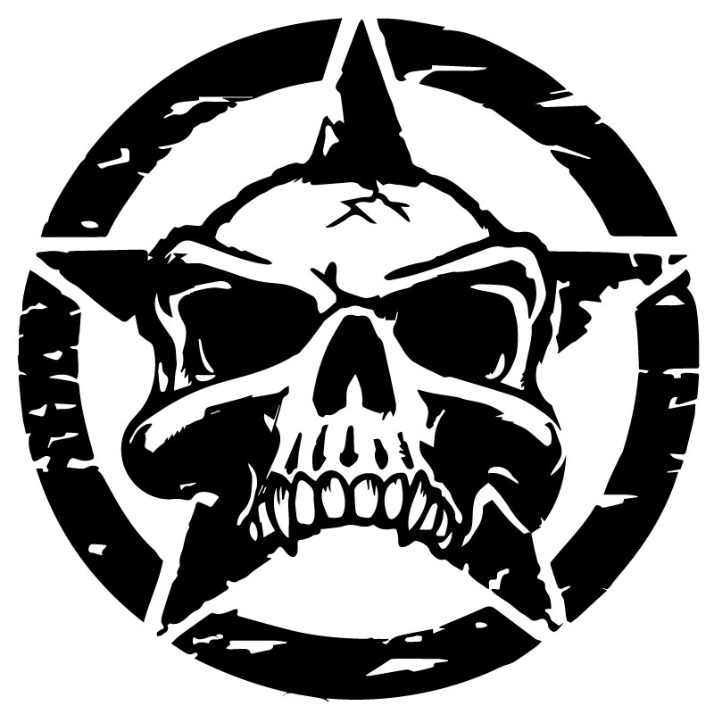 US-ARMY-star-gore-skull DECAL