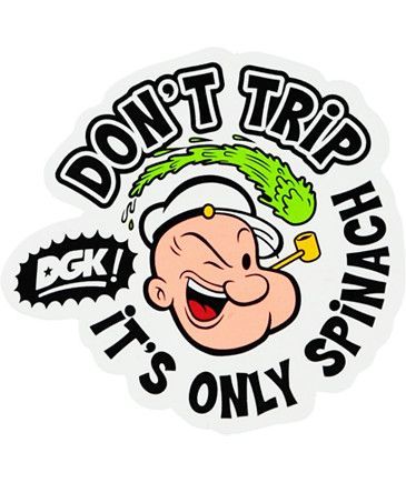 popeye DONT TRIP cartoon sticker