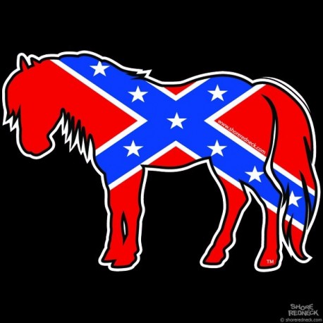 redneck-confederate-flag-pony-sticker