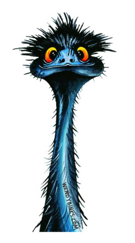 Emu Funny Animal Sticker 1
