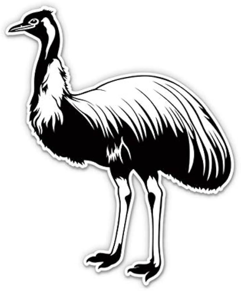 Emu Funny Animal Sticker 8